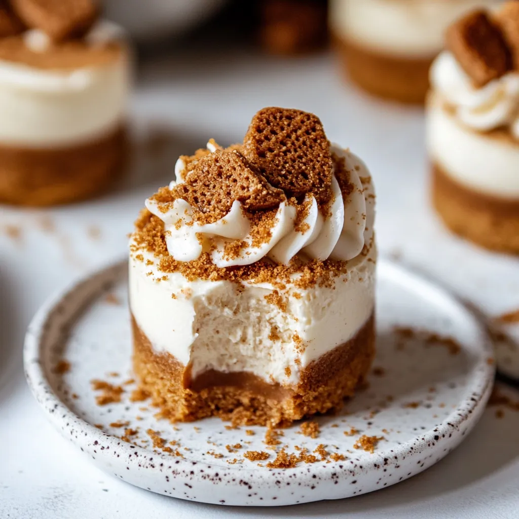 Easy No Bake Mini Biscoff Cheesecakes