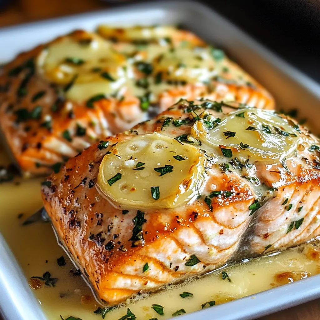 Delicious Garlic Butter Baked Salmon