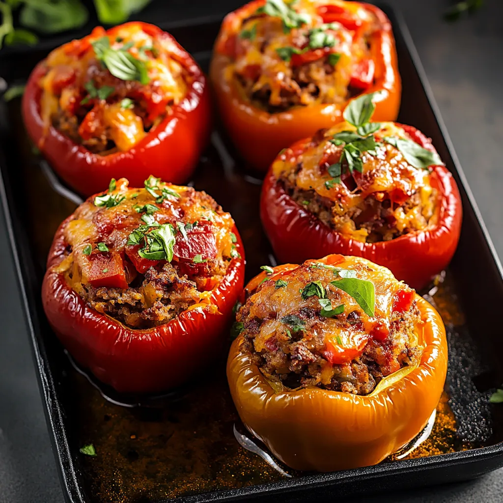 Yummy Quick and Easy Stuffed Bell Peppers