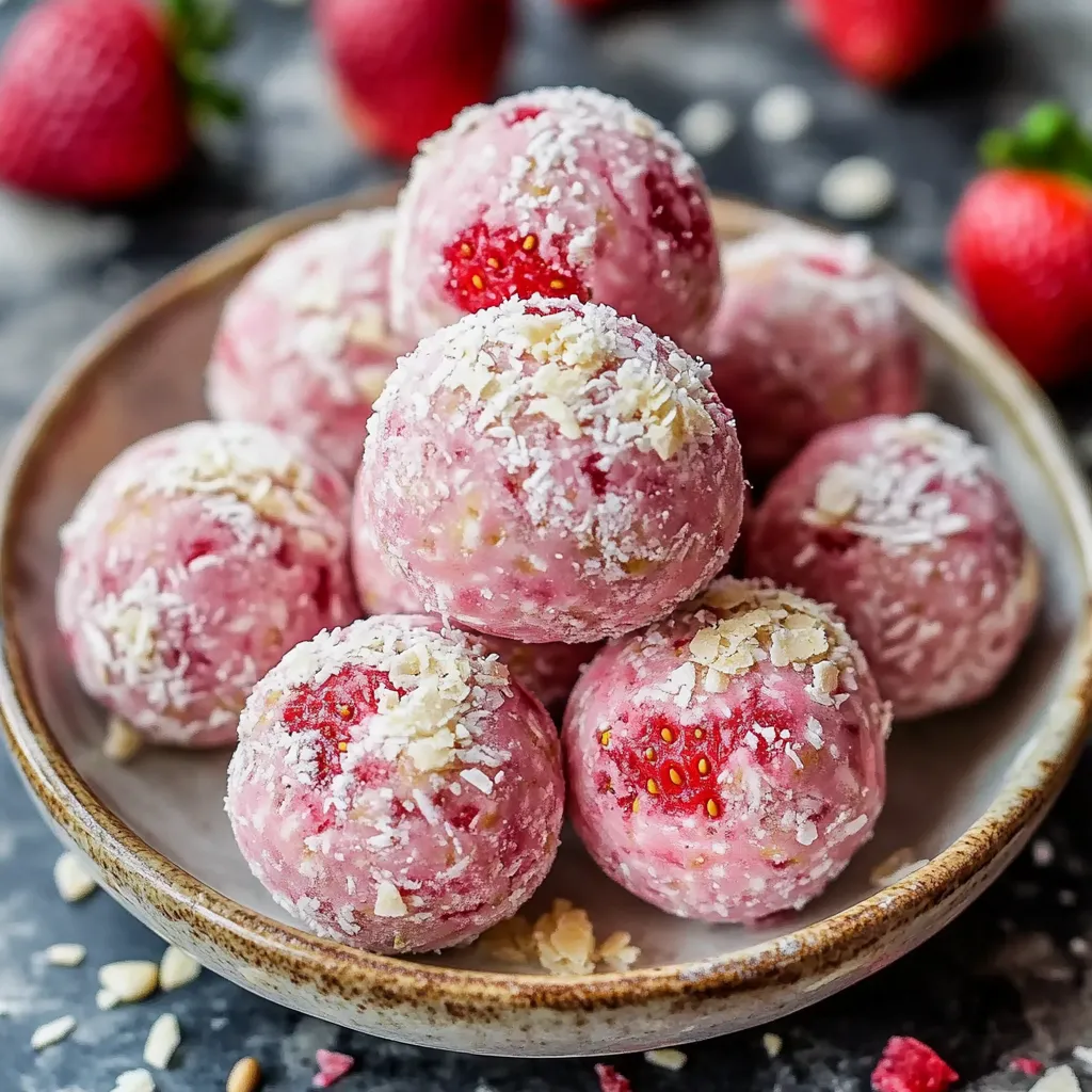 Strawberry Cheesecake Protein Balls