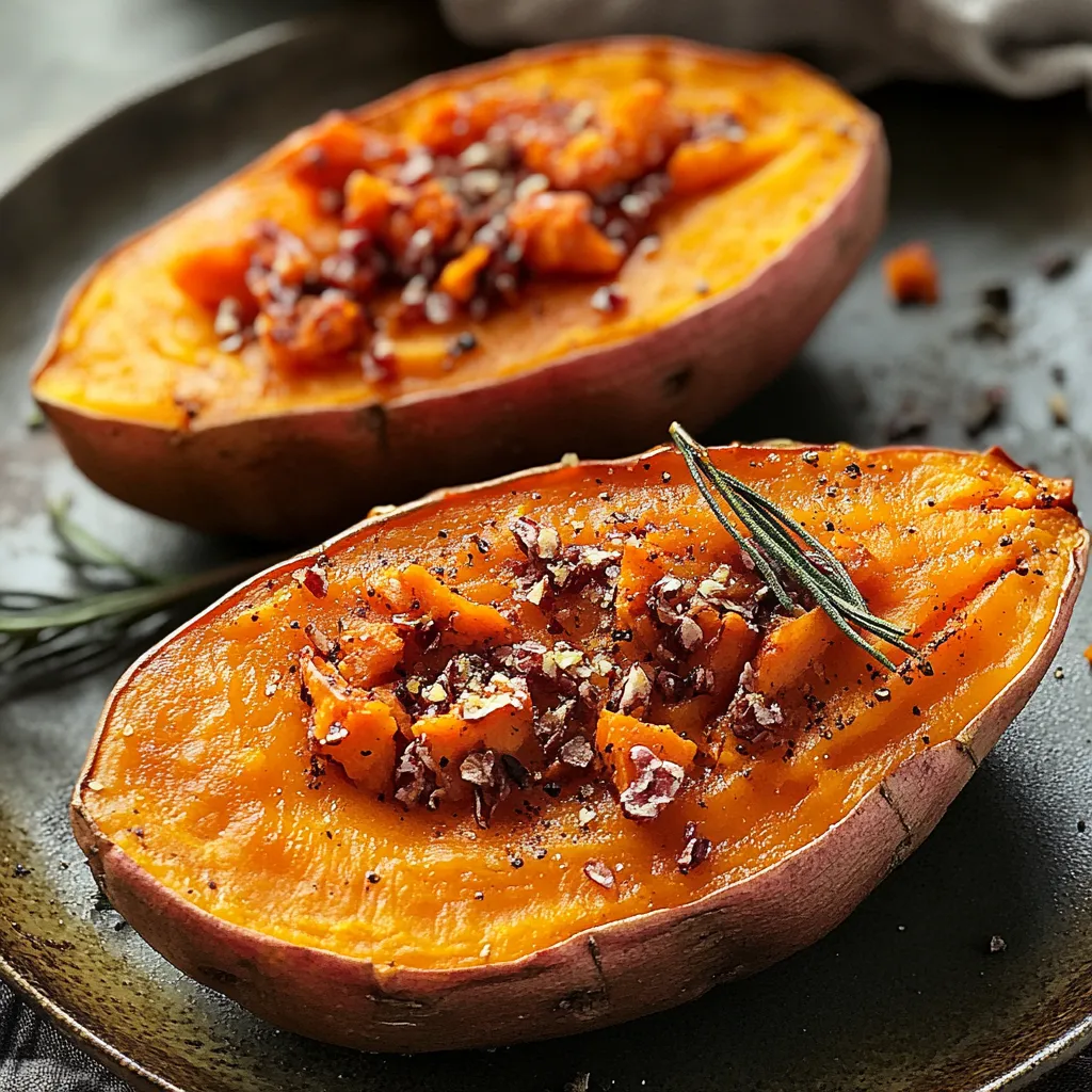 Easy Twice Baked Sweet Potatoes