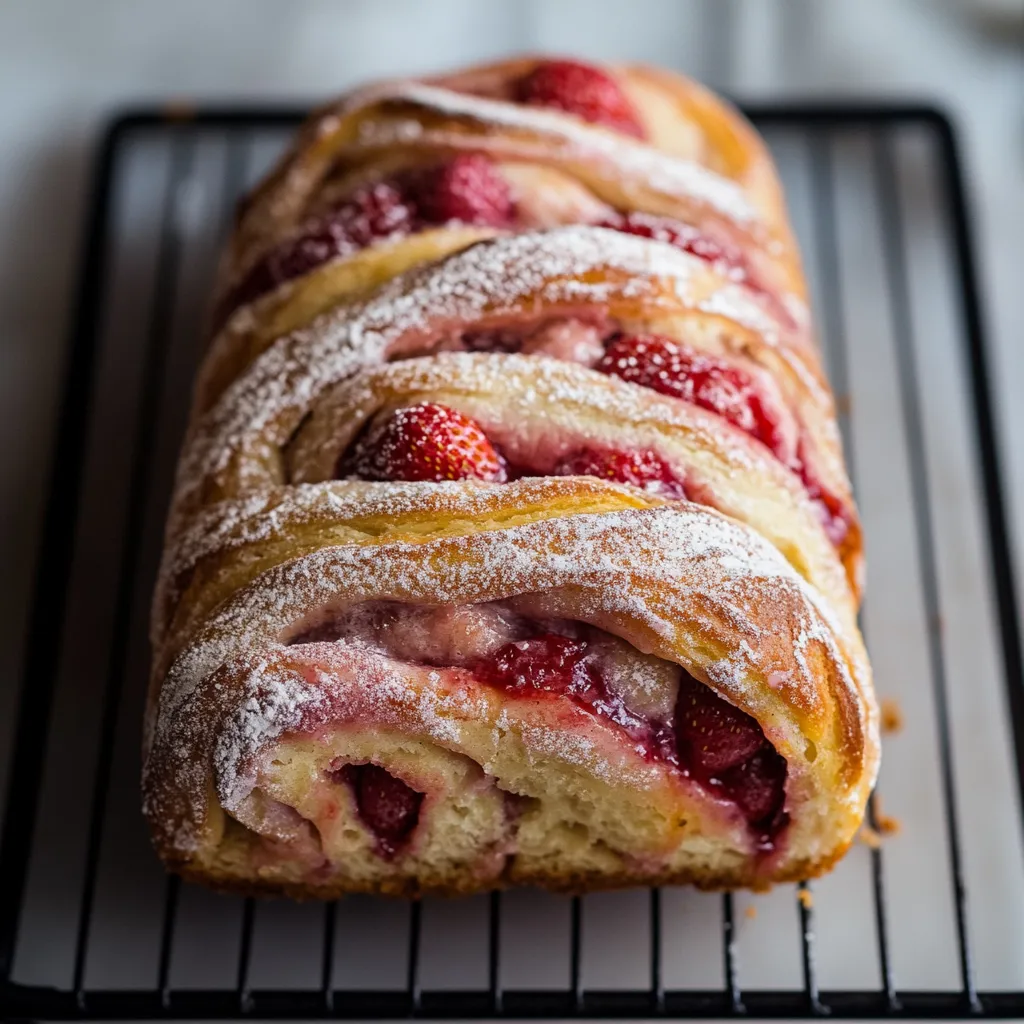 Strawberry Donut Babka Bread