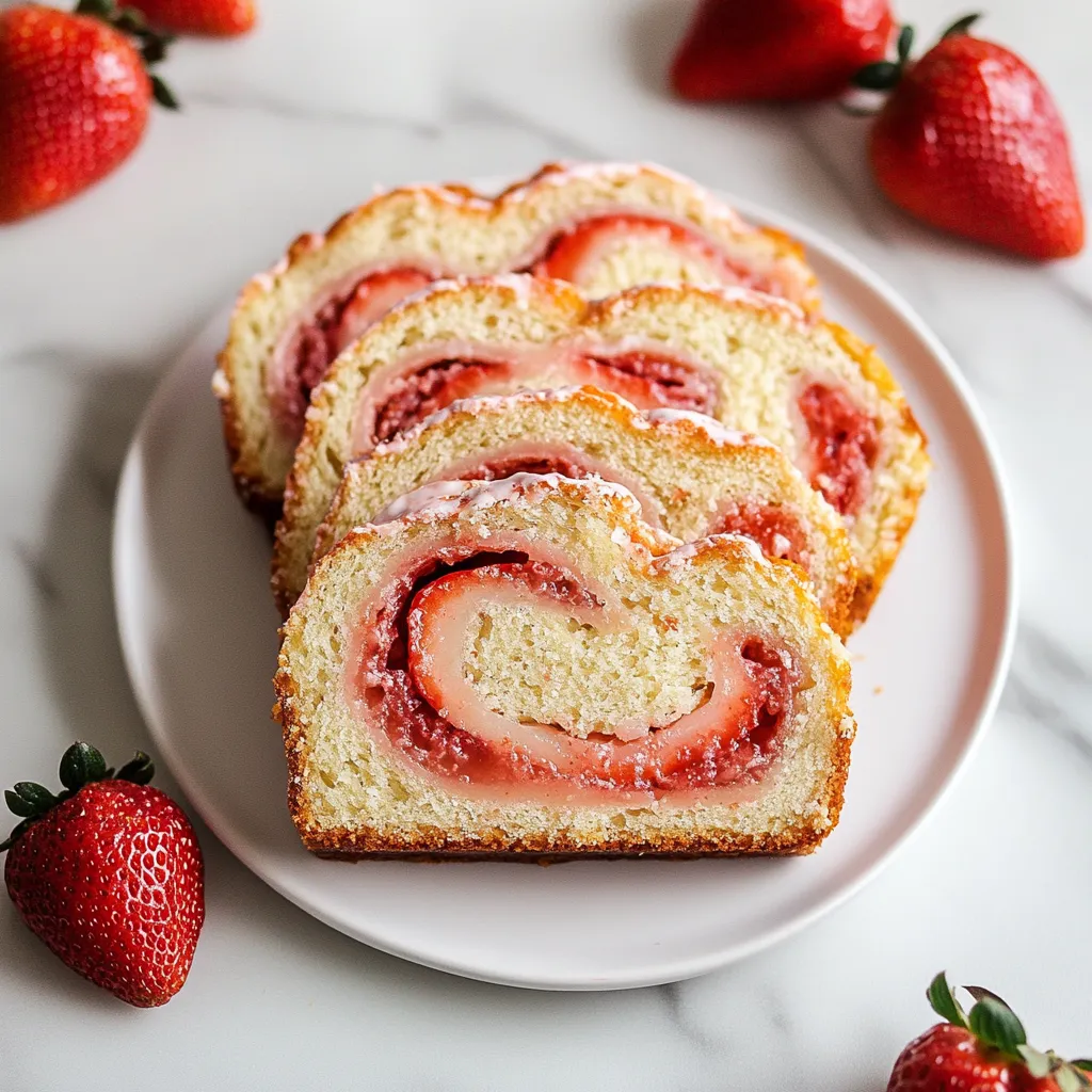 Easy Strawberry Donut Babka Bread