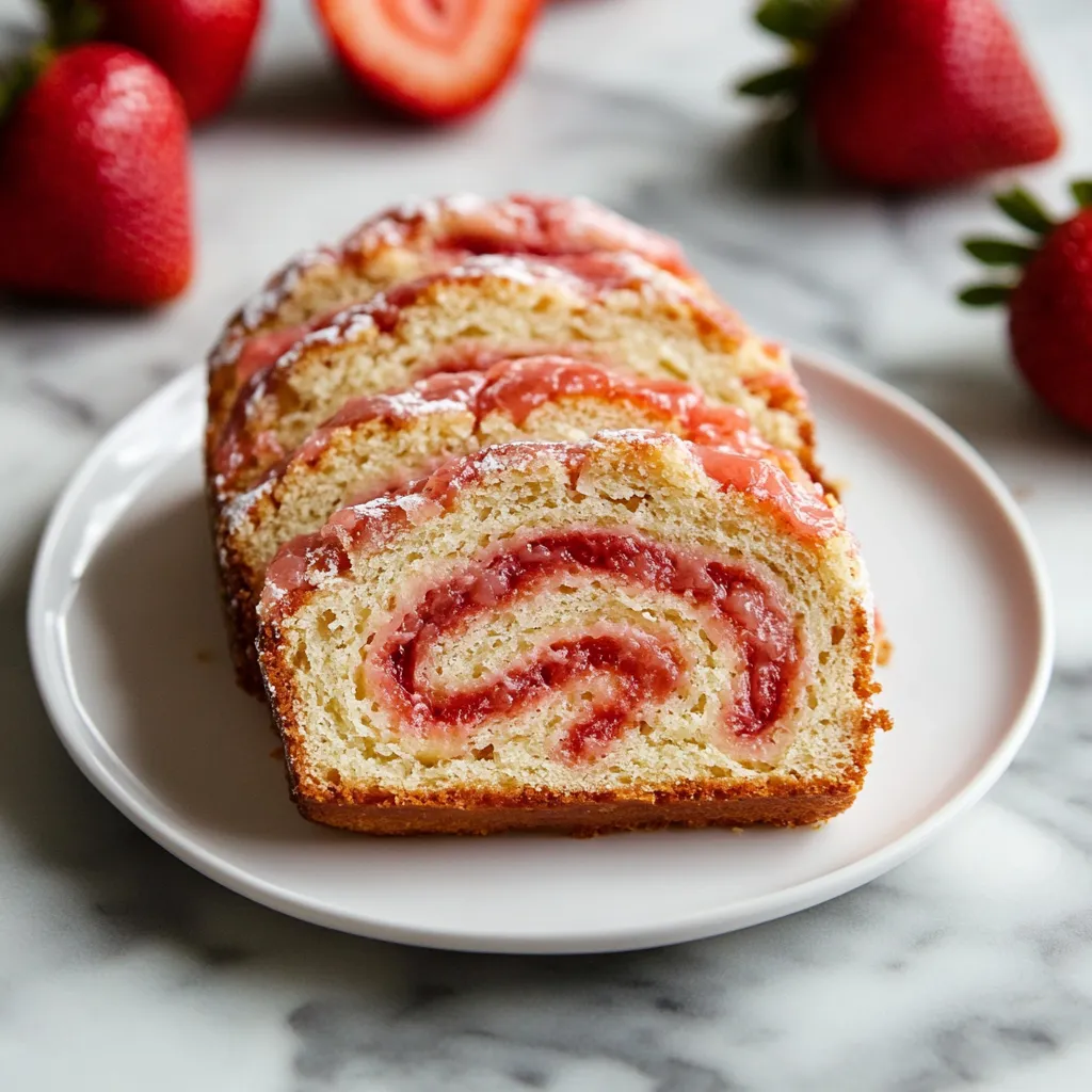 Delicious Strawberry Donut Babka Bread