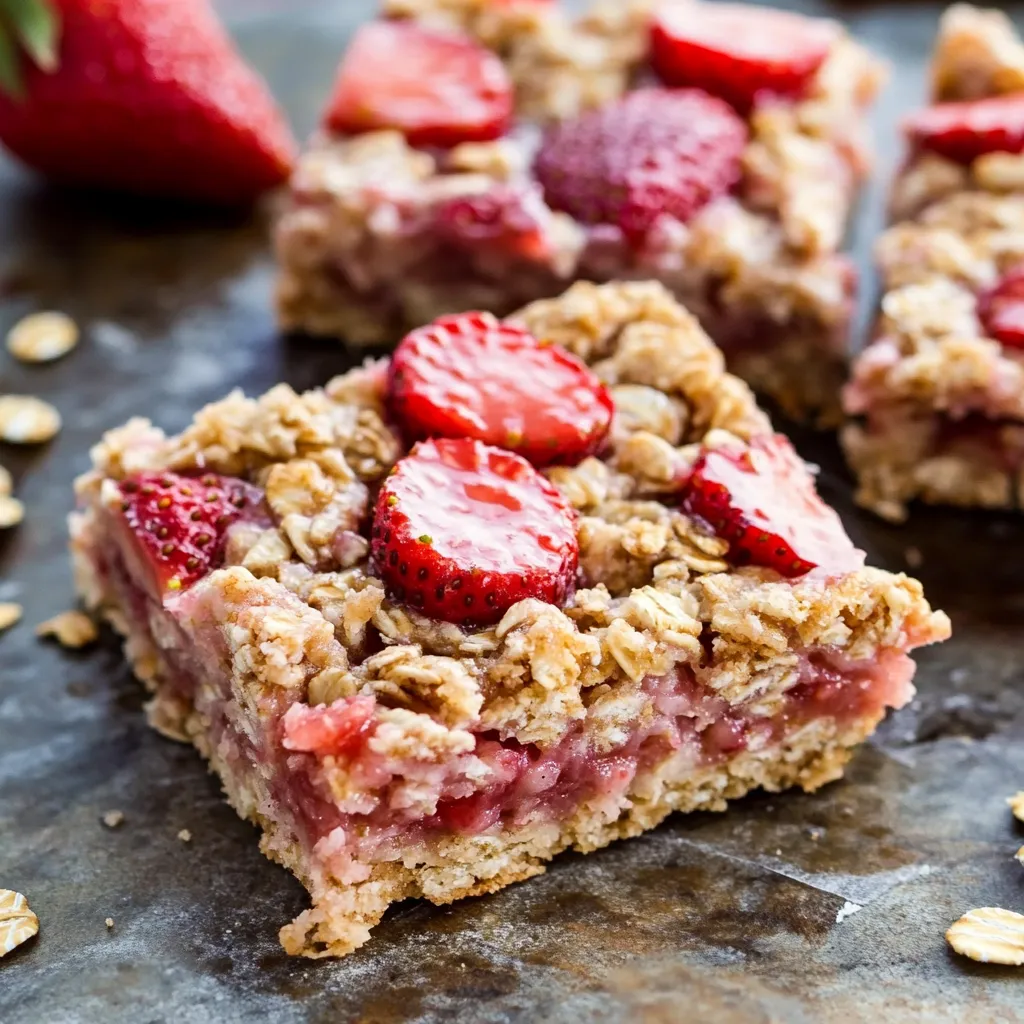 Healthy Strawberry Oatmeal Bars
