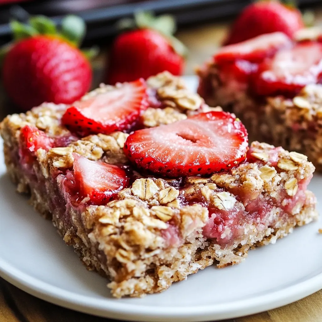 Easy Healthy Strawberry Oatmeal Bars