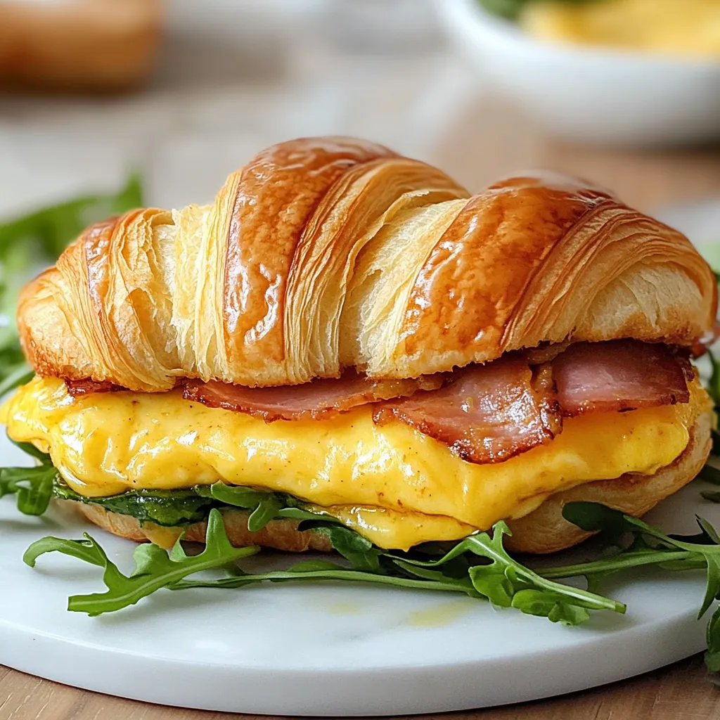 Maple Mustard Croissant Breakfast Sandwich