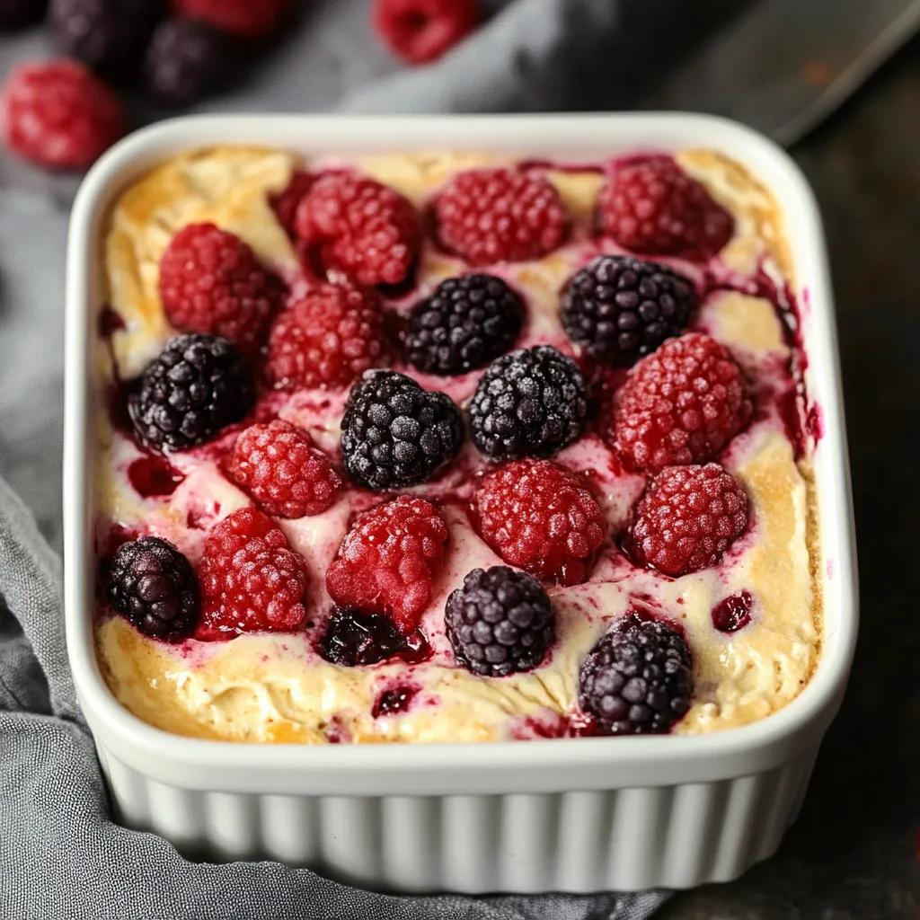Berry Baked Yogurt