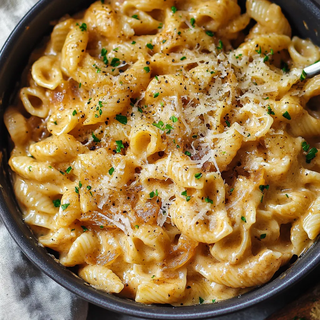 Yummy One Pot French Onion Pasta