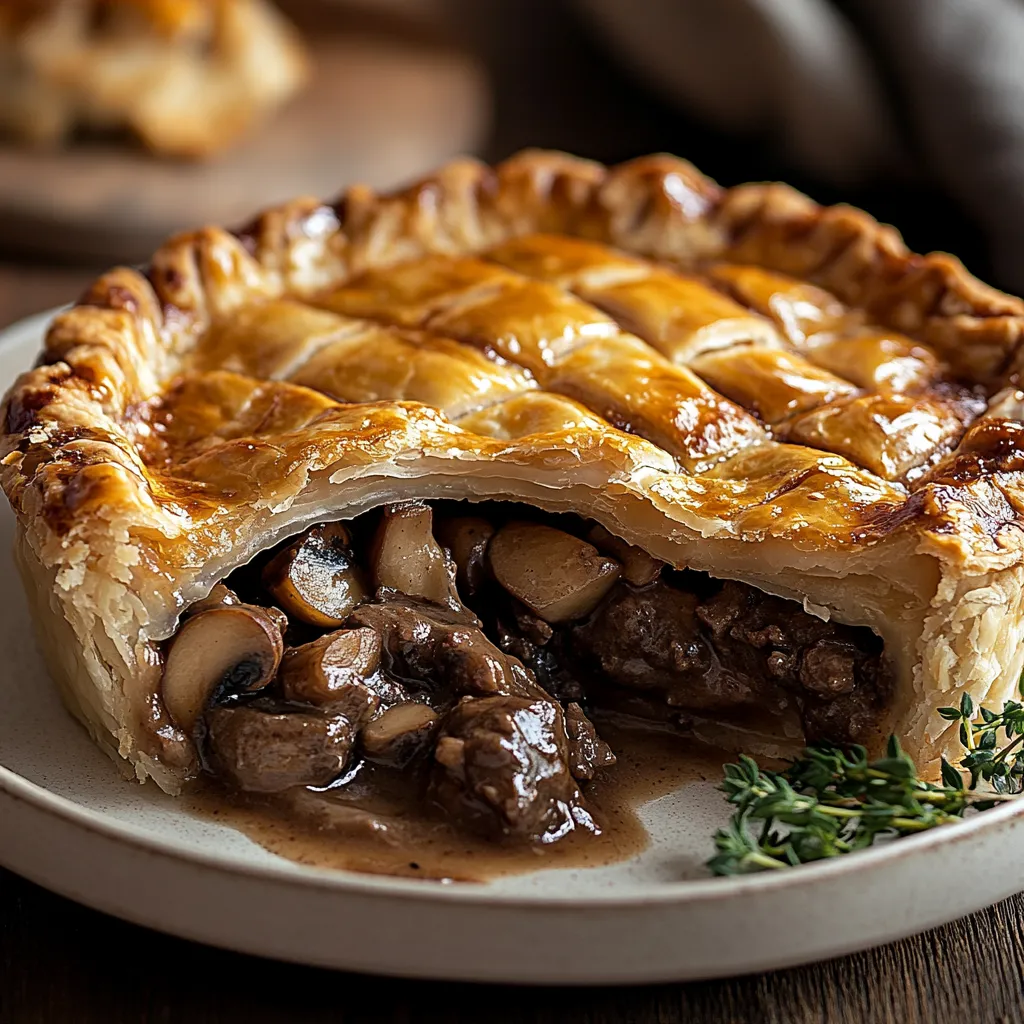 Delicious Classic Beef and Mushroom Pie