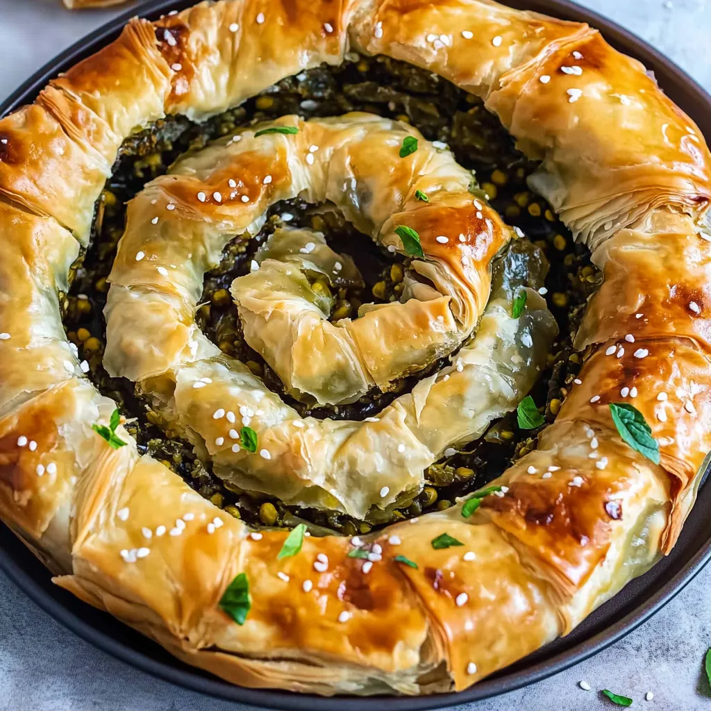 Flaky Spanakopita Spiral