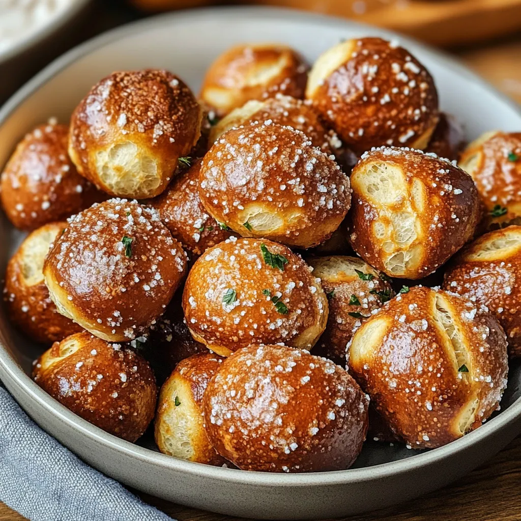Delicious Air Fryer Pretzel Bites Close-Up