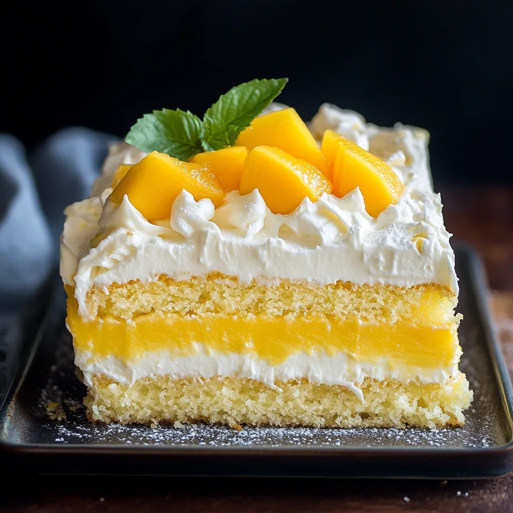 Delicious Mango Lassi Tres Leches Cake