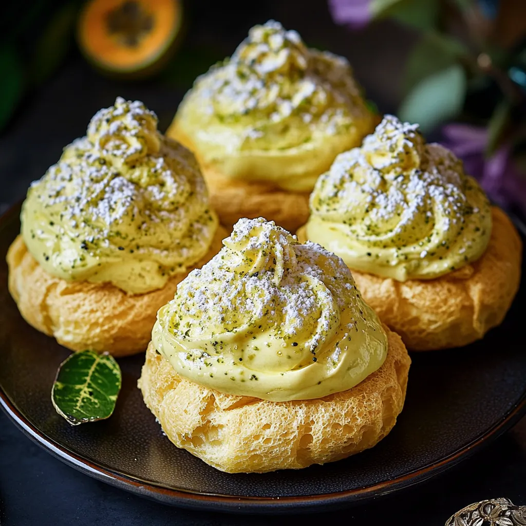 Delicious Tinker Bell’s Passionfruit Cream Puffs