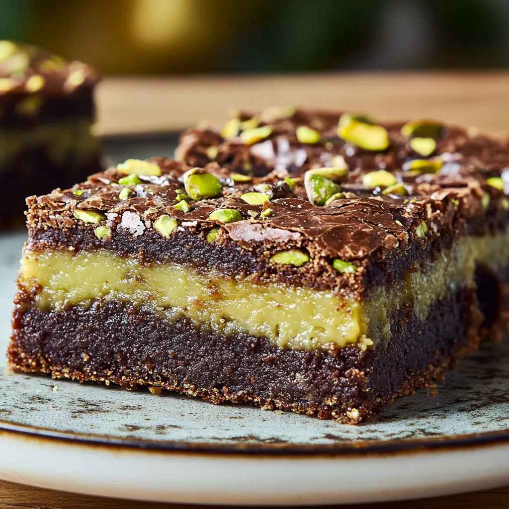 Chocolatey square topped with crispy almonds.