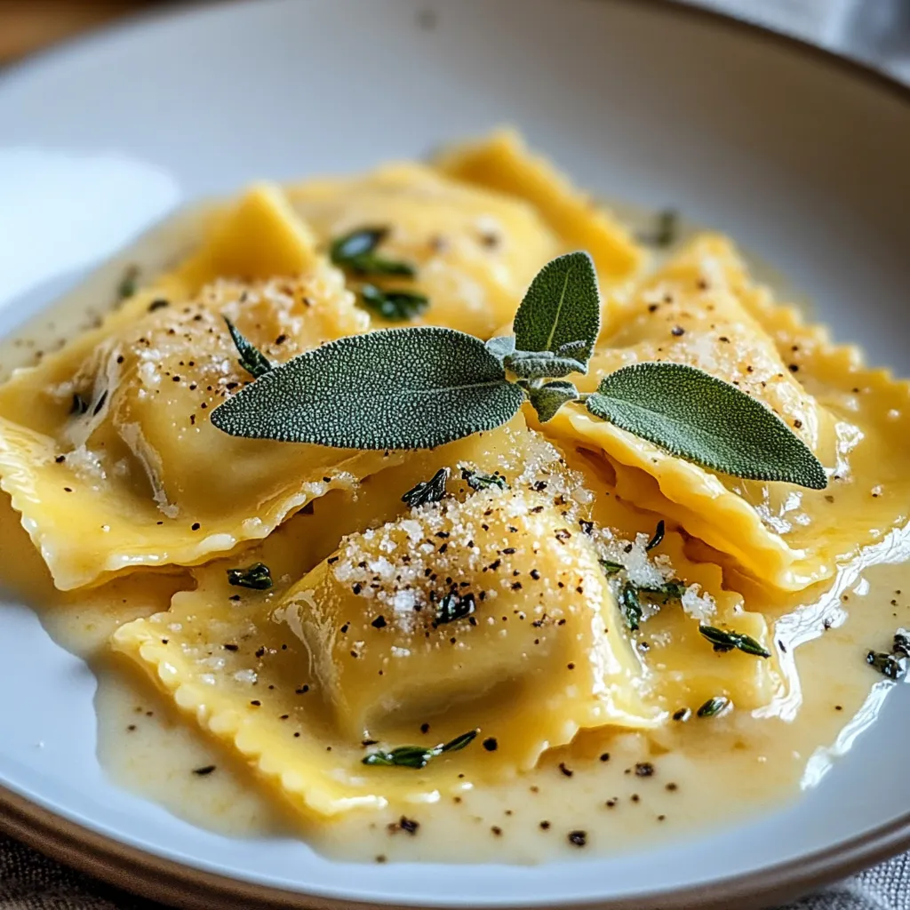 A plate of pasta with a green leaf on top.