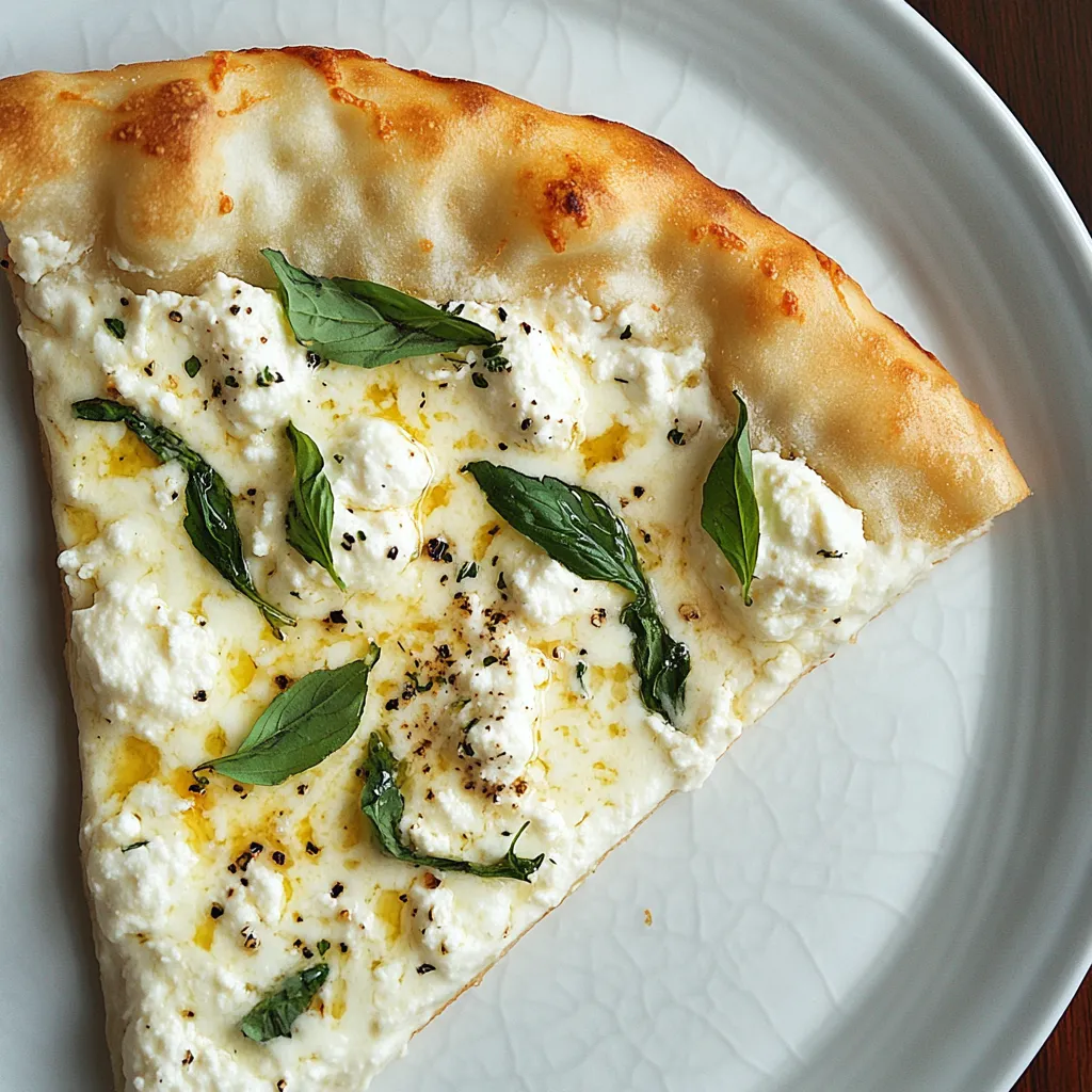 A slice of pizza with cheese and basil.