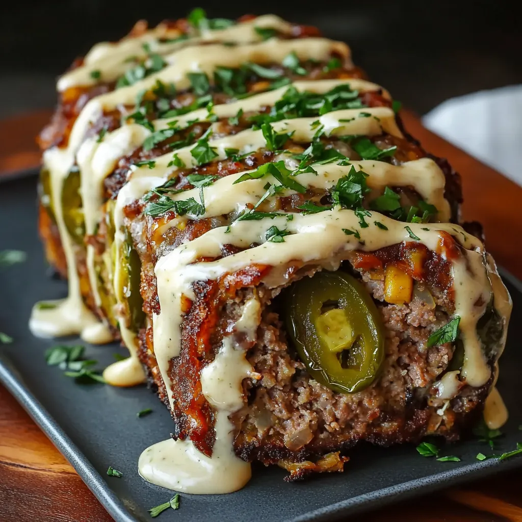 A plate of food with a green pepper on top.