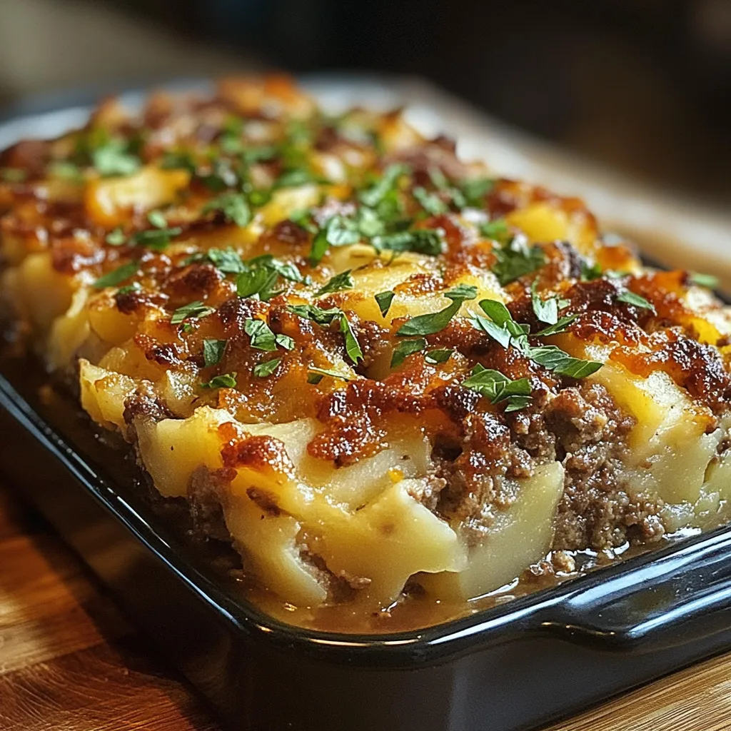 A serving of food topped with green garnish.