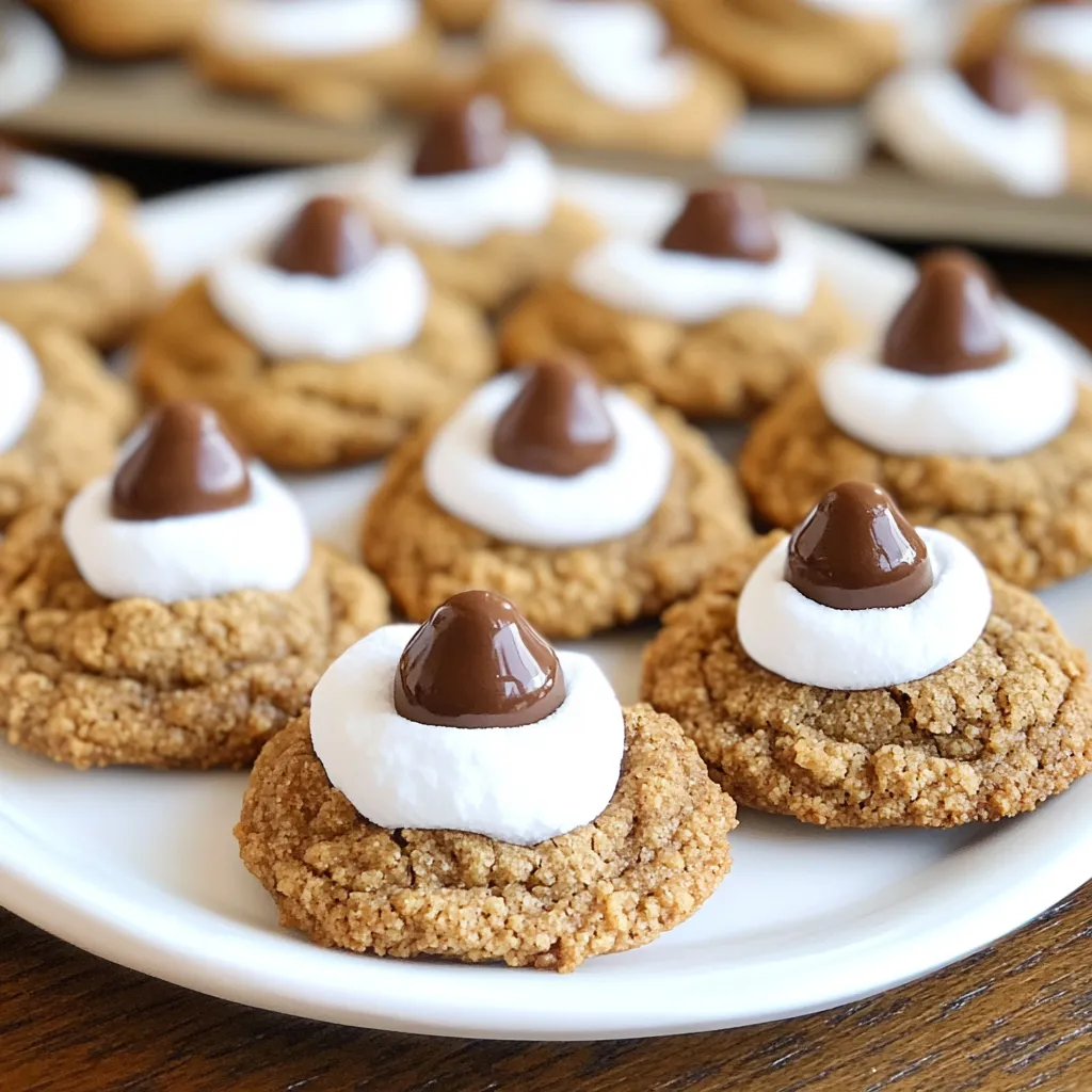 A plate of cookies with white frosting and chocolate toppings.