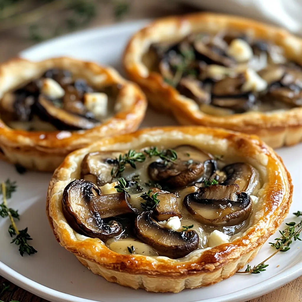 Two mushroom pies on a plate.