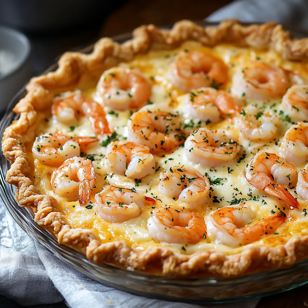 A shrimp and cheese pie.