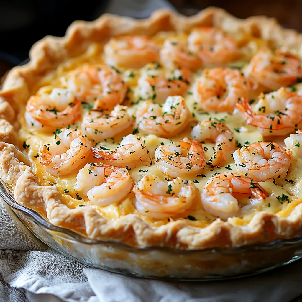 A shrimp and cheese pie.