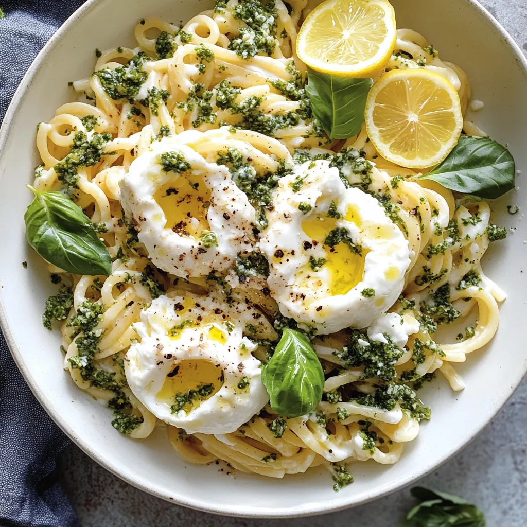A bowl of pasta with eggs and spinach.