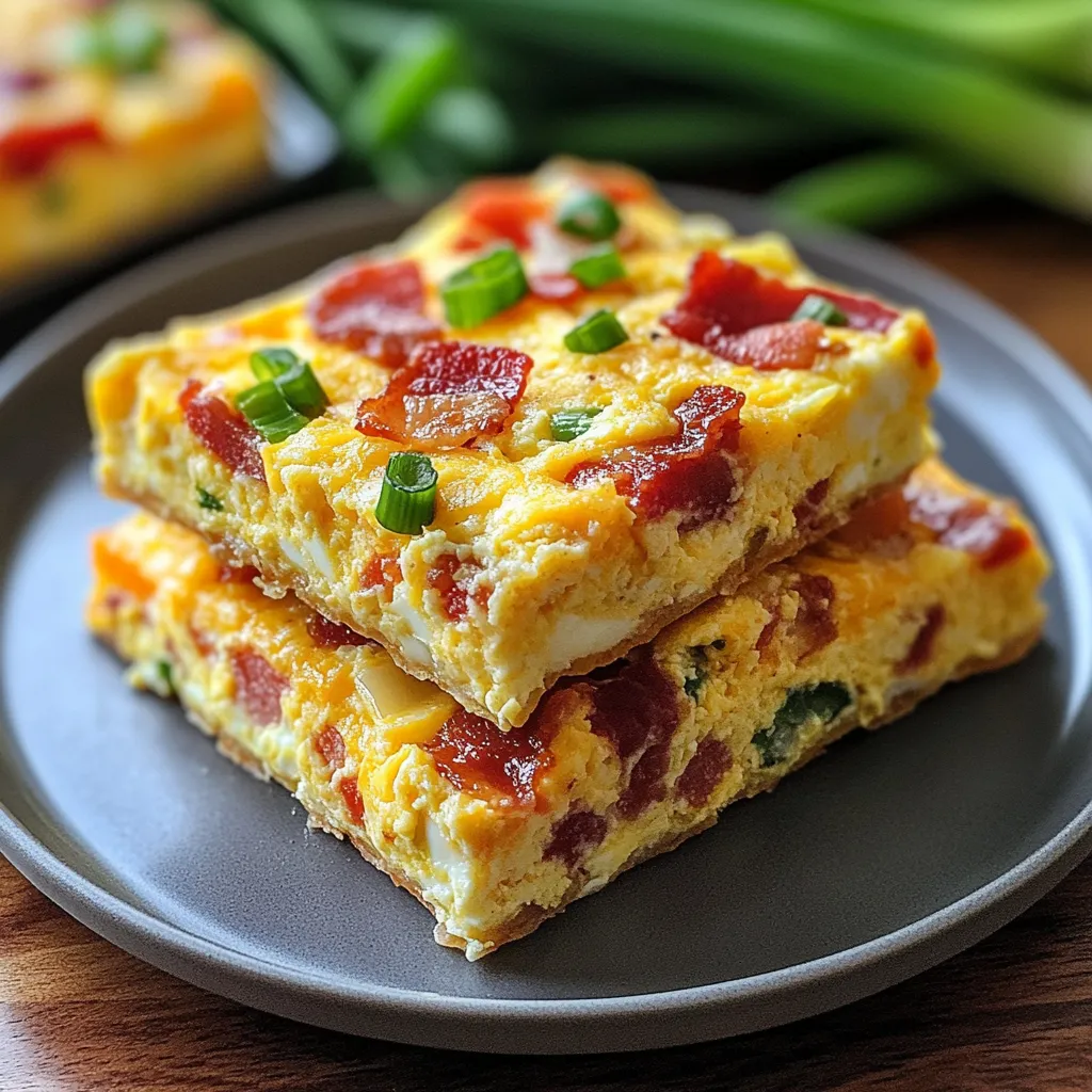A stack of three square pieces of food.