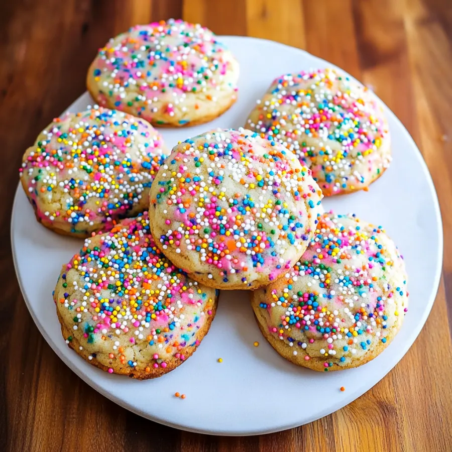 A plate of colorful cookies.