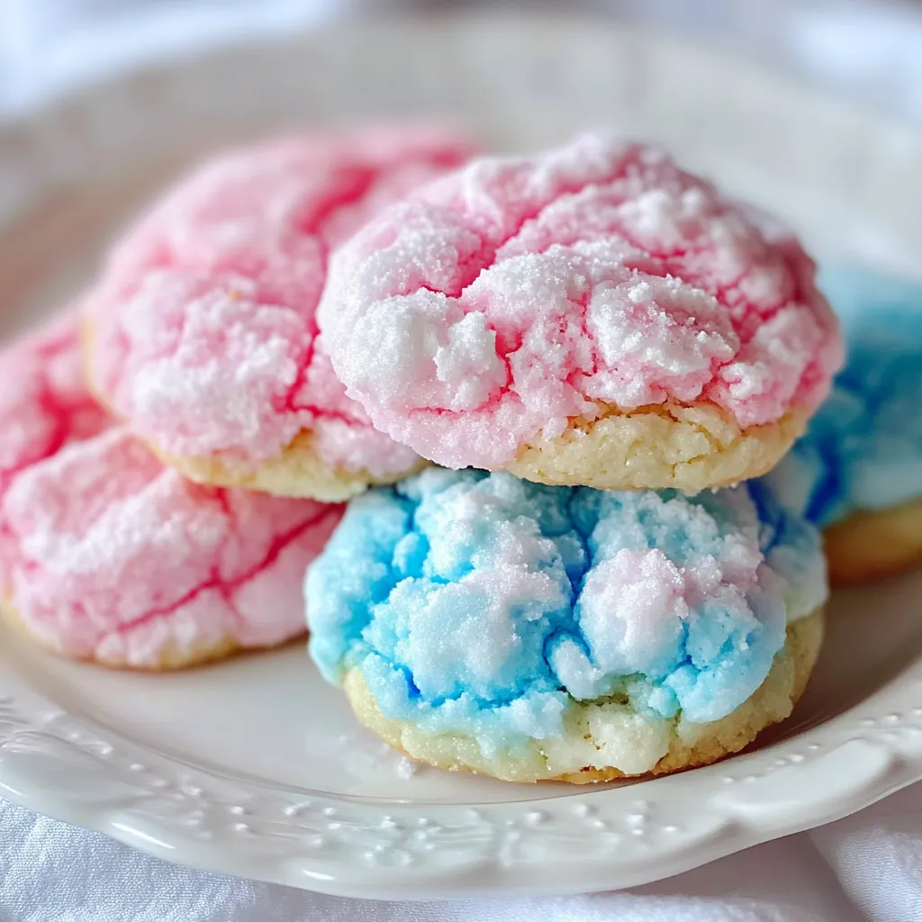 A plate with three different colored cookies.