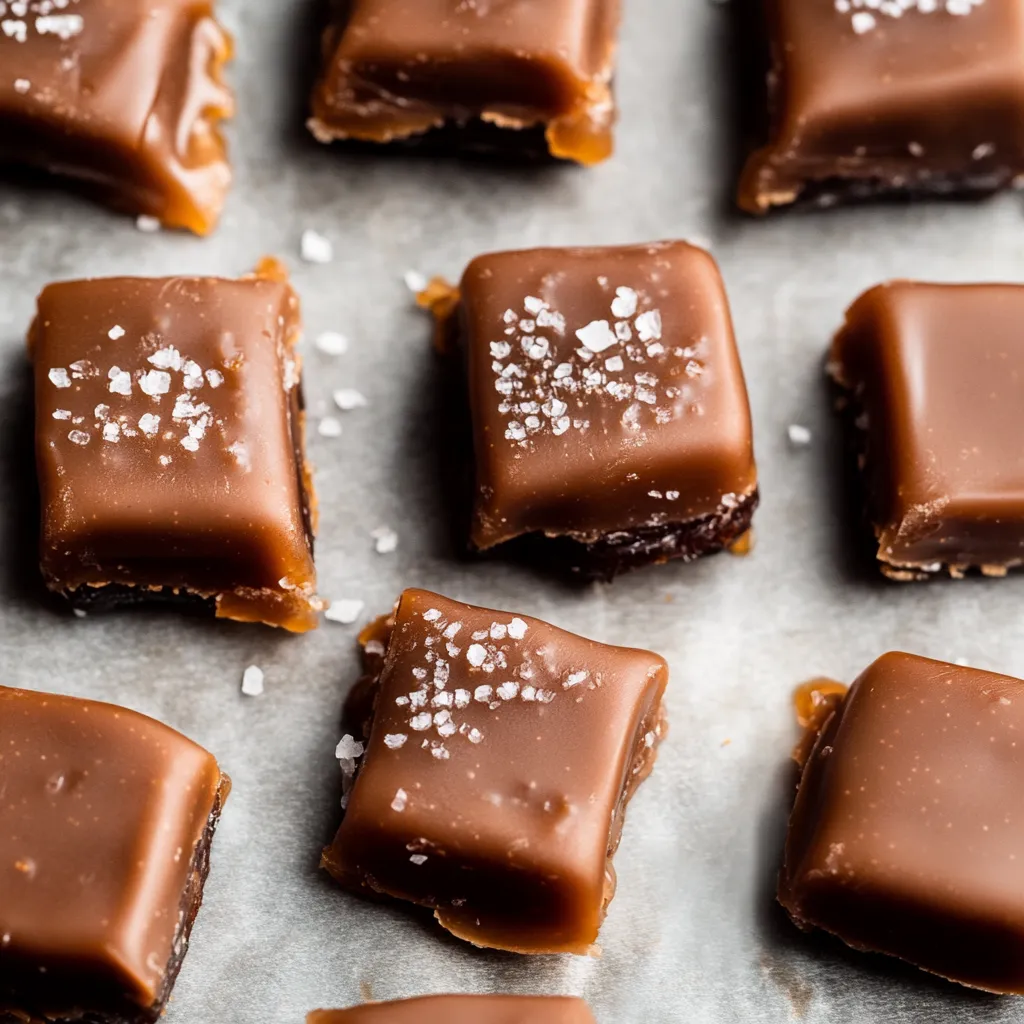 Close-up view of a chocolate candy sprinkled with sugar.