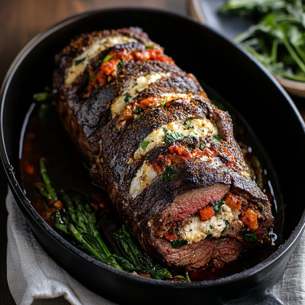 A juicy steak roll dinner with veggies.