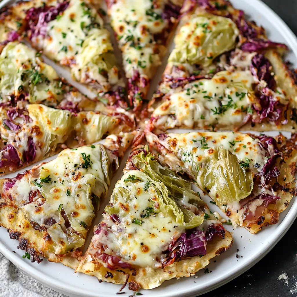 A pizza with vegetables on it.