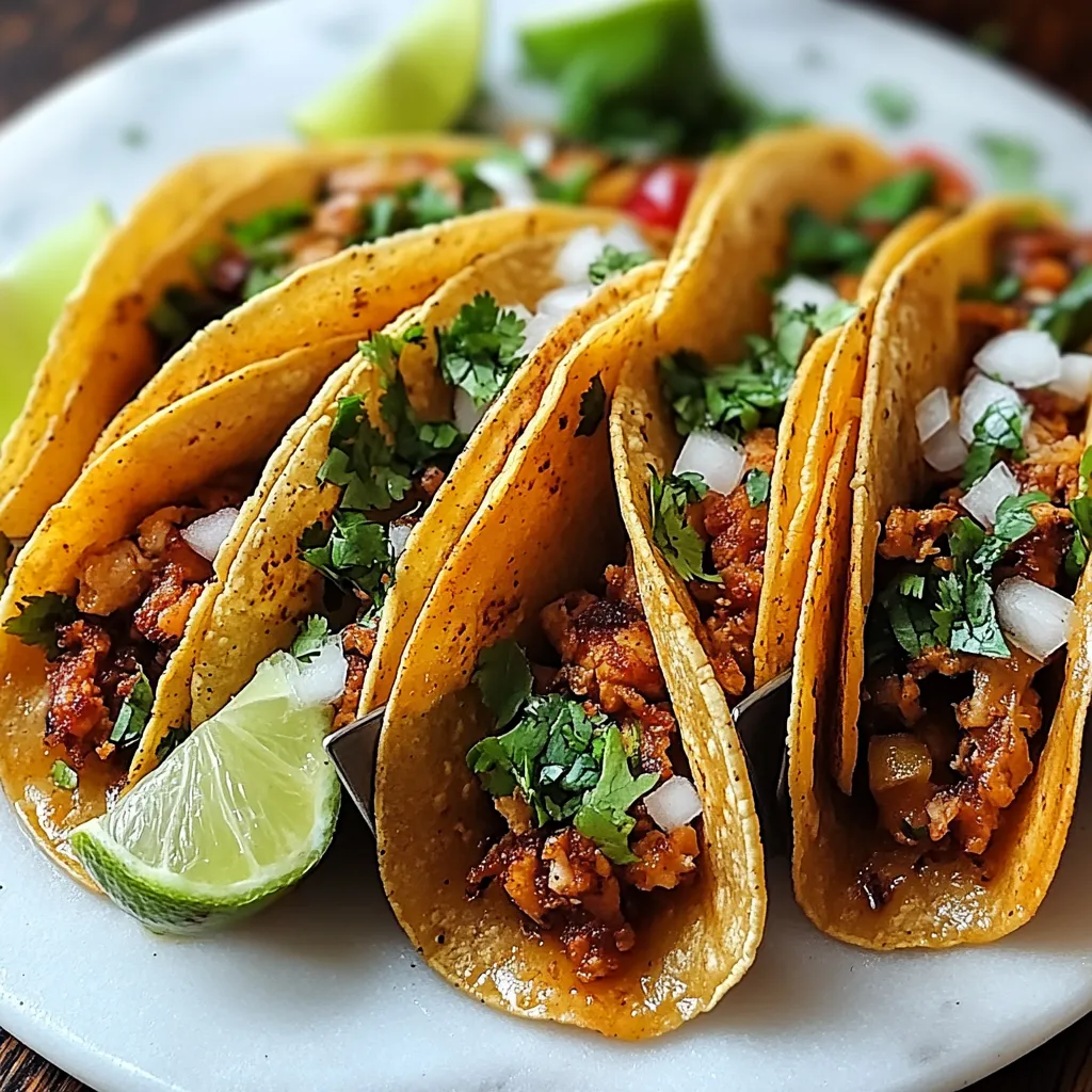 A plate of tacos with meat and vegetables.