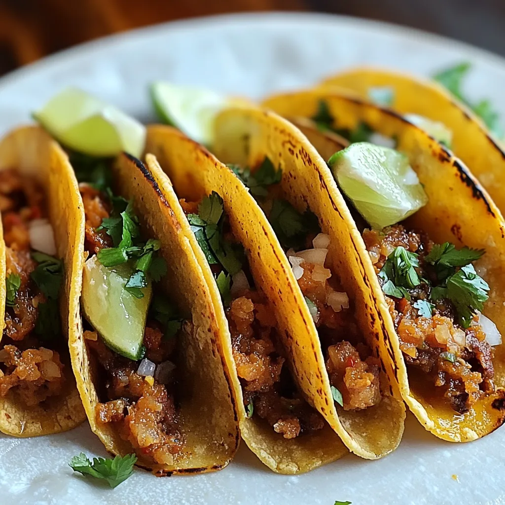 A plate of tacos with meat and vegetables.