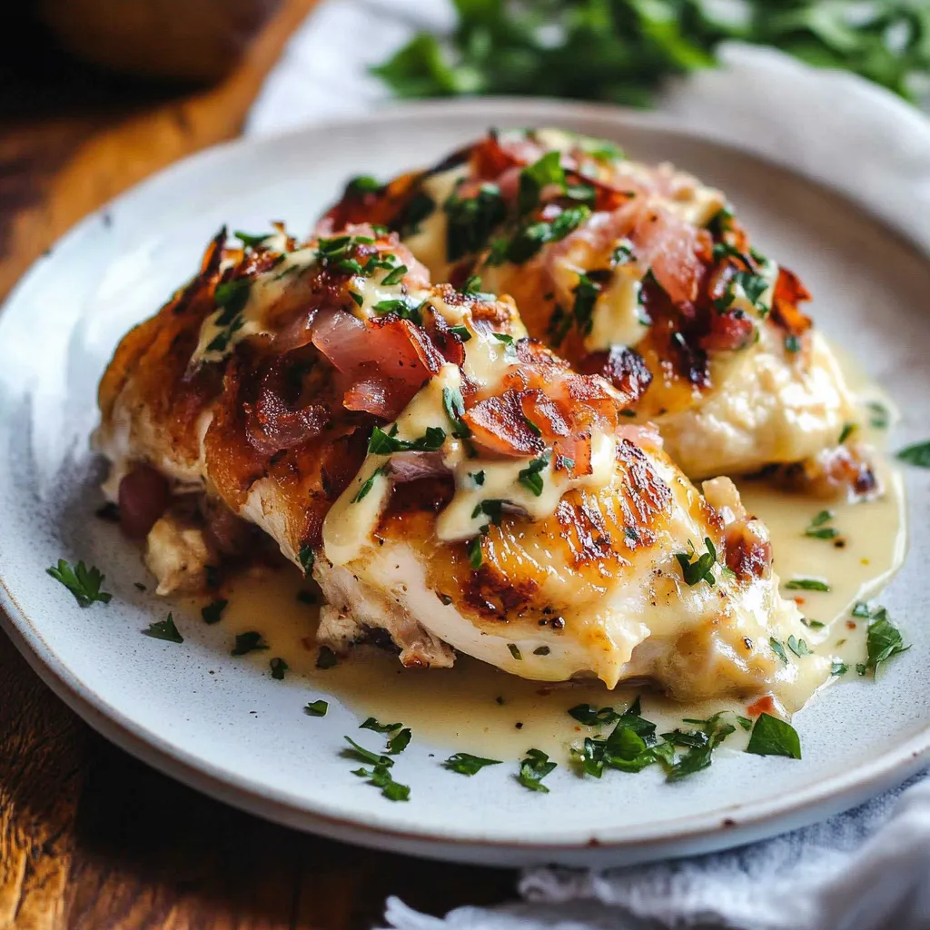 A plate of saucy chicken served.