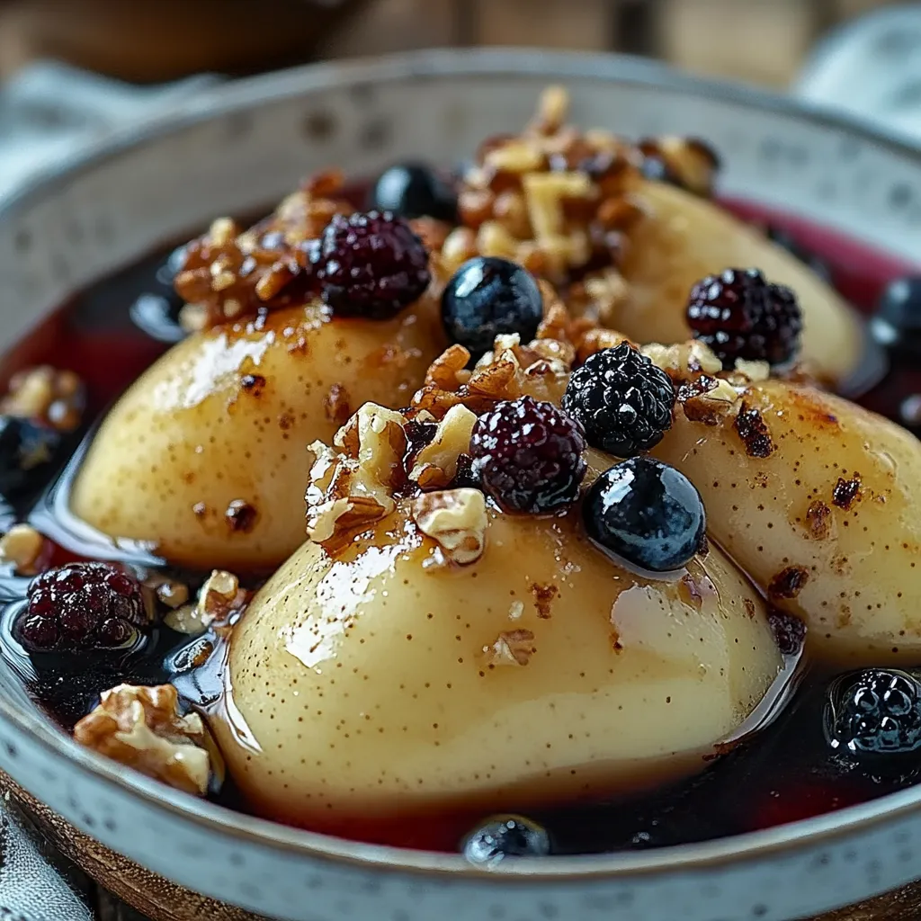 A plate of food with blueberries and nuts.