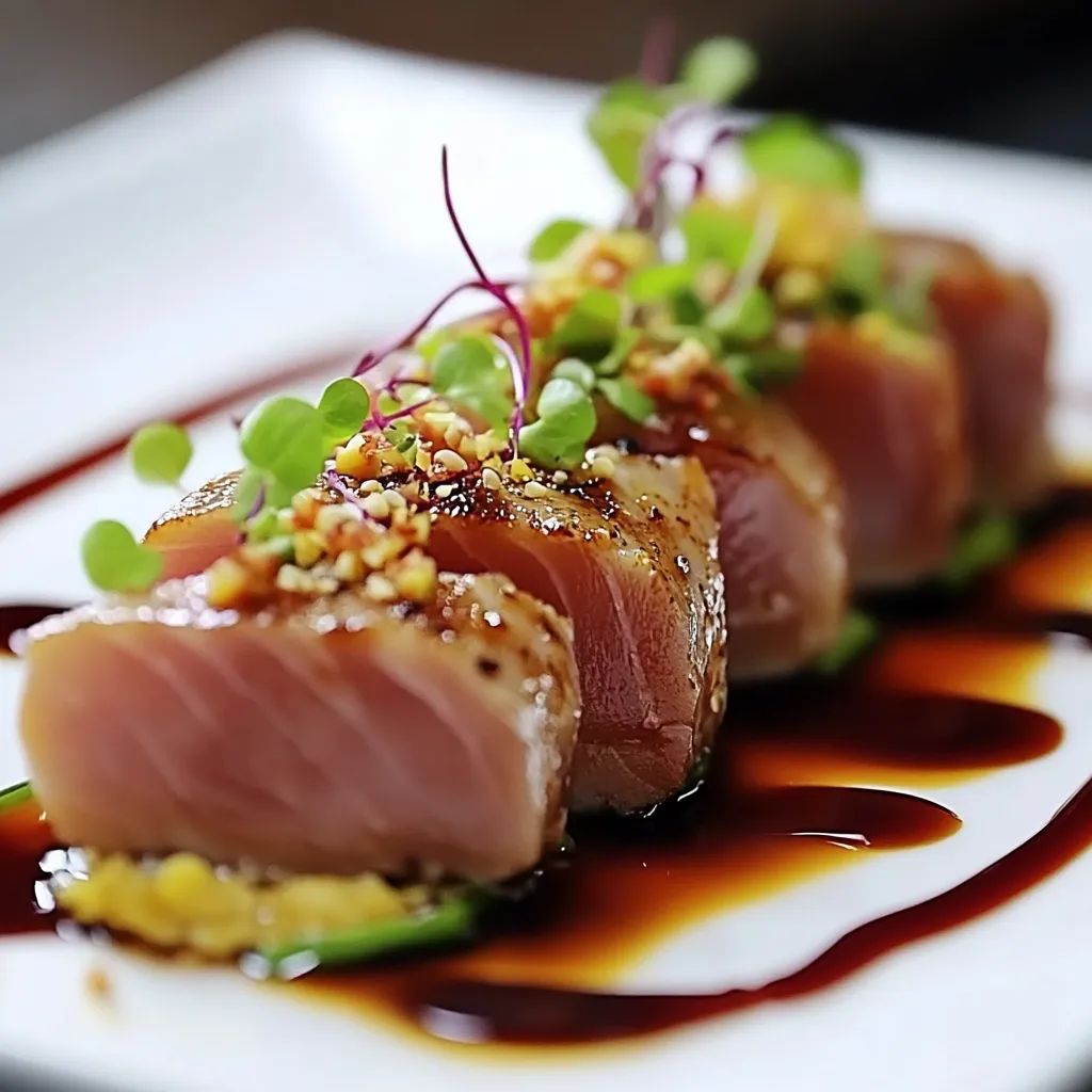 Sushi with sauce on a white plate.