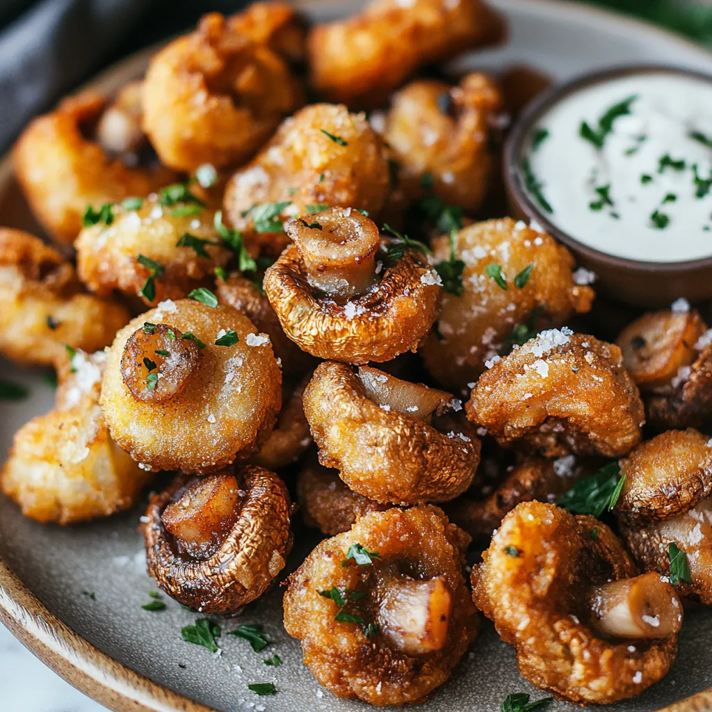 A plate of fried food with a dipping sauce.