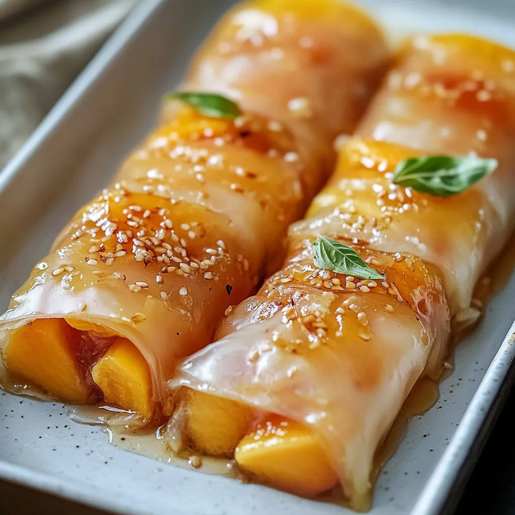 A plate of food with a sauce on it.