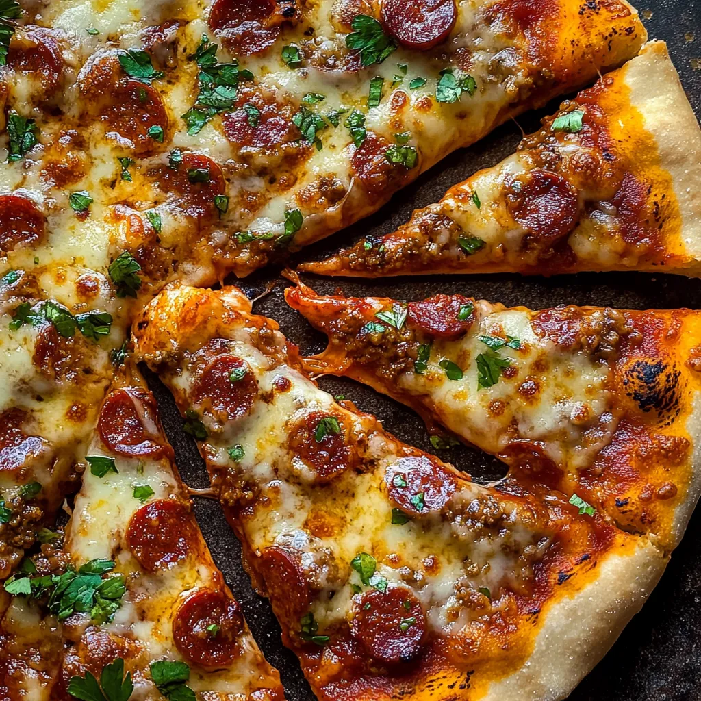 A slice of pepperoni pizza.