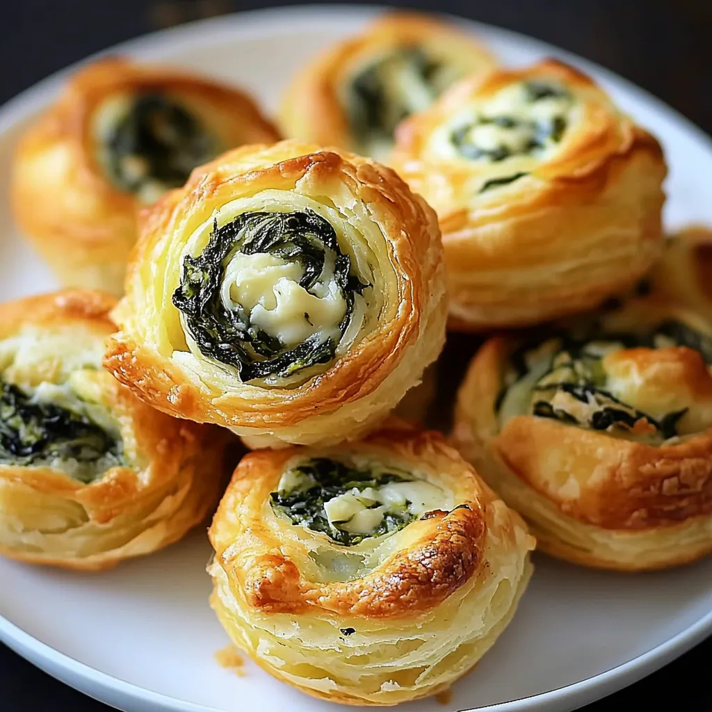 A plate of pastries with green toppings.