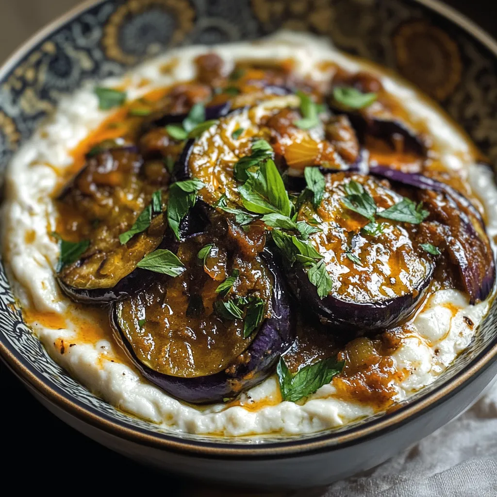 A bowl of food with purple onions and green leaves.