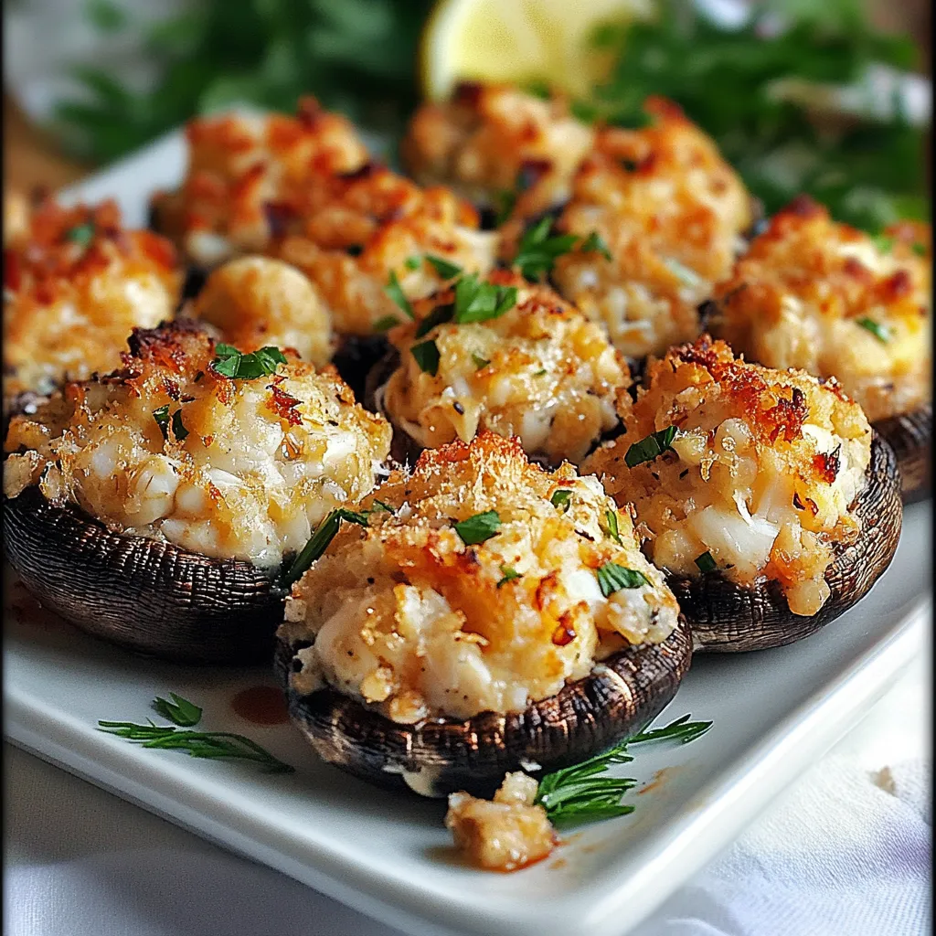 A plate of food with mushrooms and bacon.