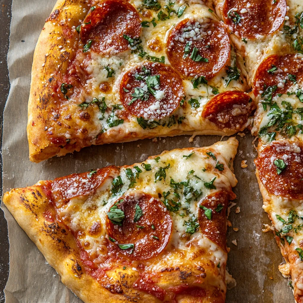 A slice of pepperoni pizza on a paper towel.