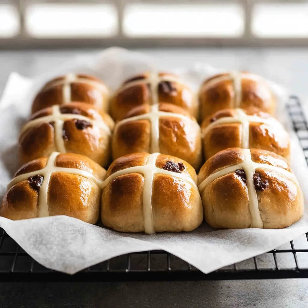 A tray of freshly baked bread.