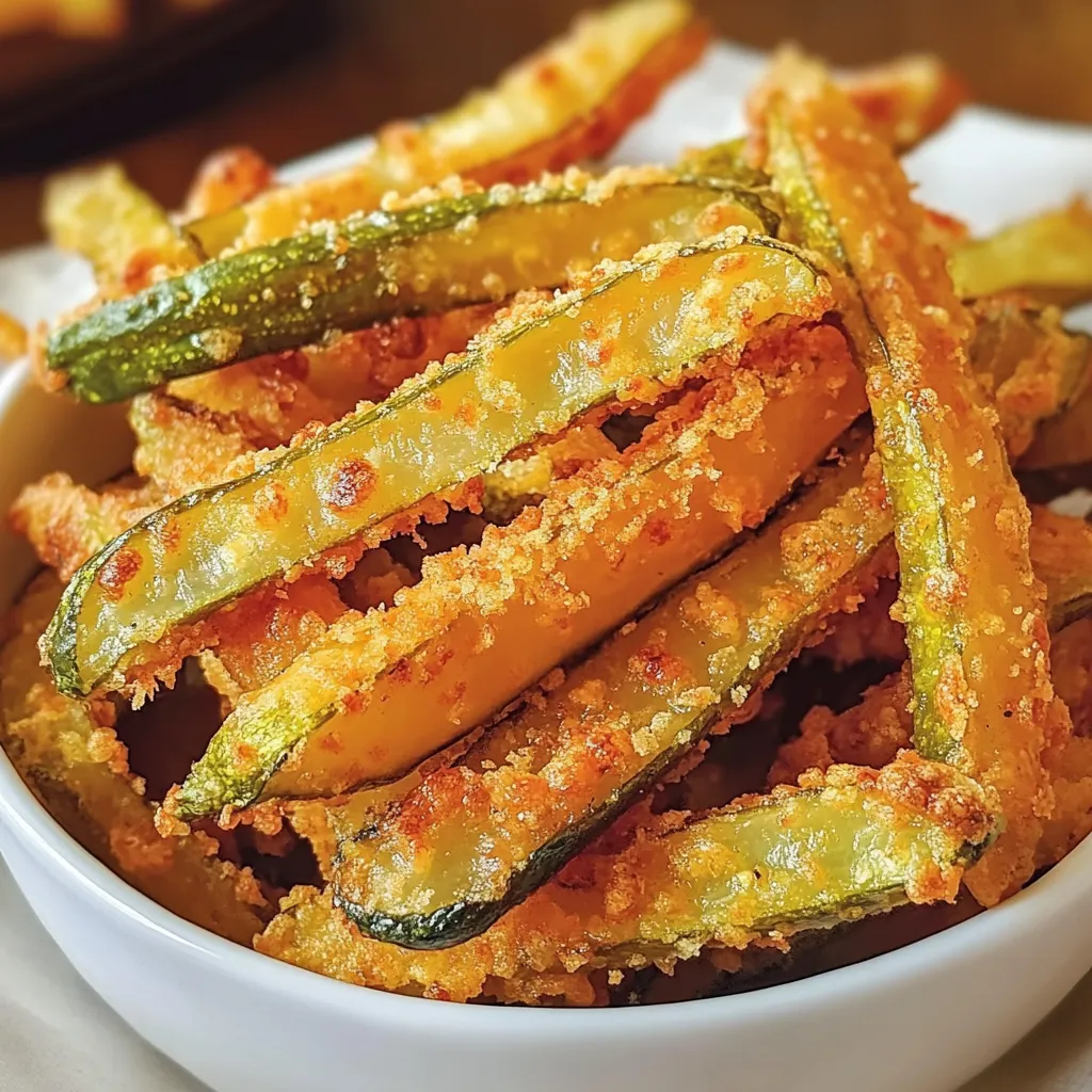 A bowl of fried zucchini.