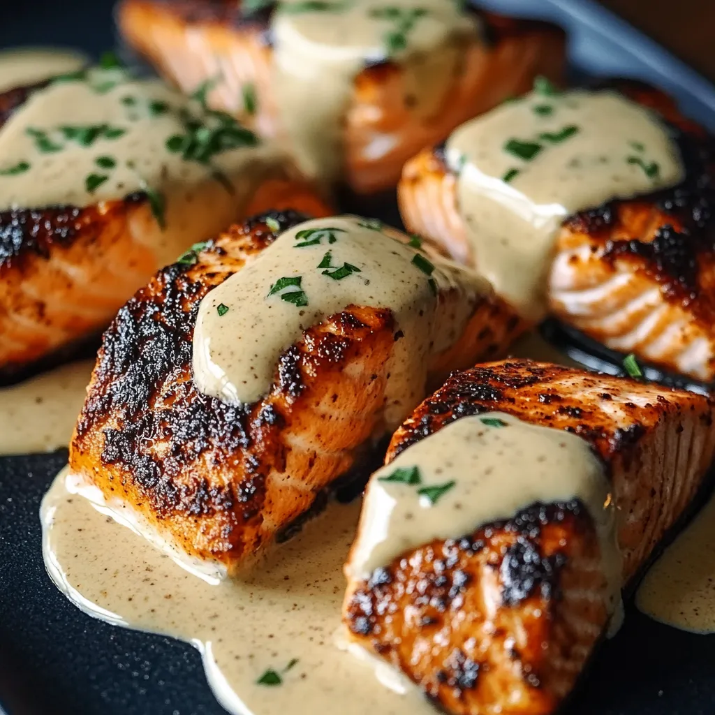 A plate of fish with sauce on it.