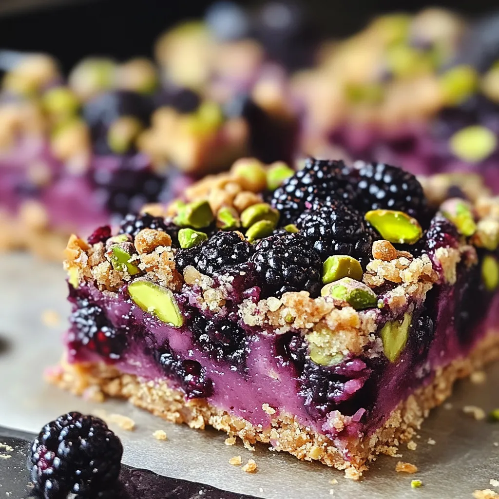 A slice of blueberry crumble pie.